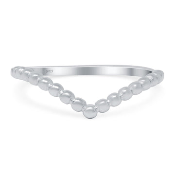 V Shape Band Oxidized Ring Solid 925 Sterling Silver (2mm)